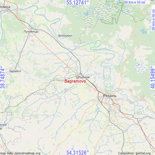 Bagramovo on map