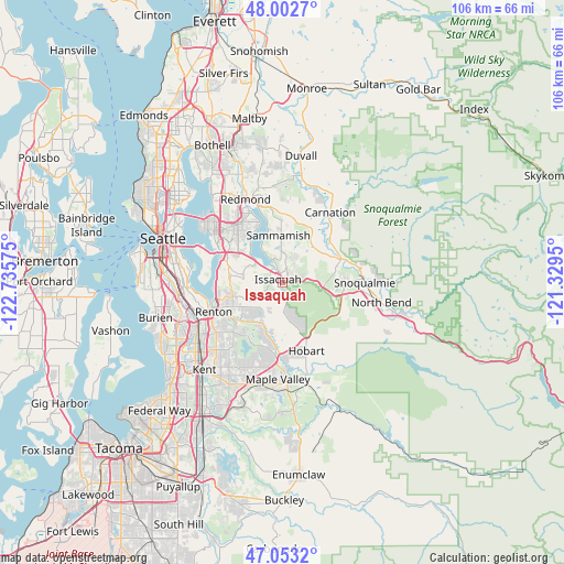 Issaquah on map