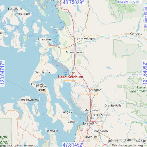 Lake Ketchum on map