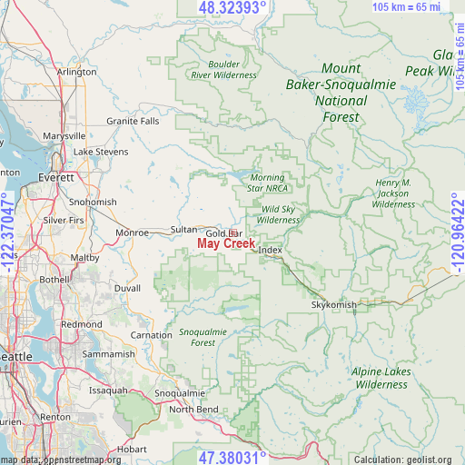 May Creek on map