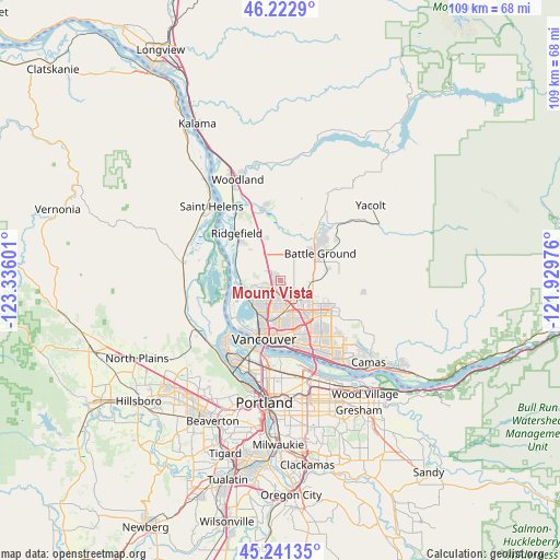 Mount Vista on map