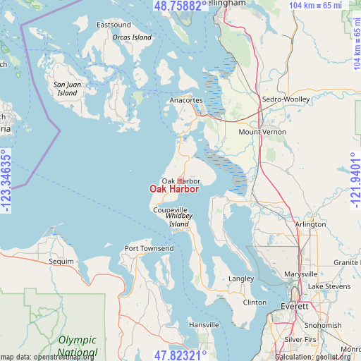 Oak Harbor on map