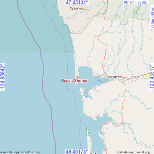 Ocean Shores on map