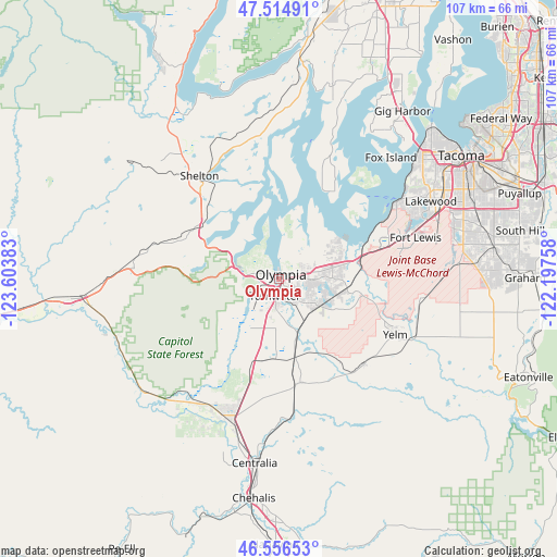 Olympia on map