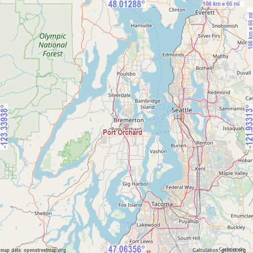Port Orchard on map
