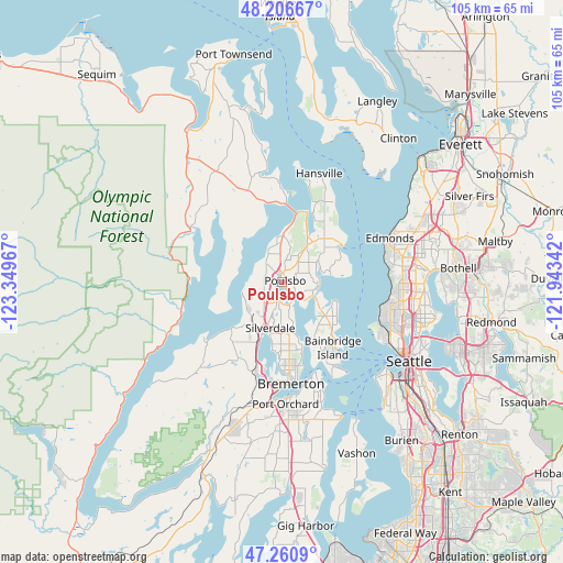 Poulsbo on map