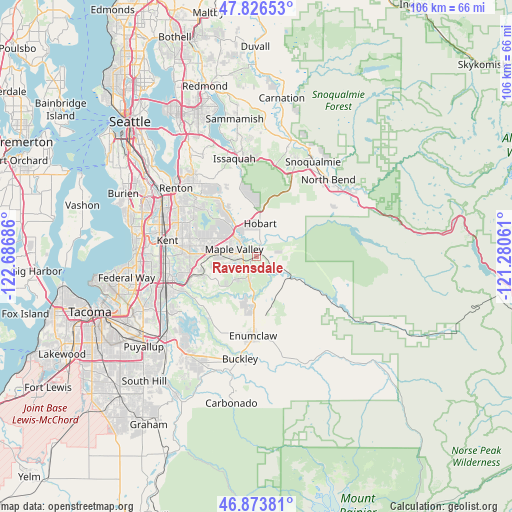 Ravensdale on map