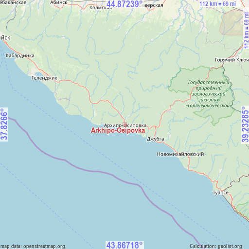 Arkhipo-Osipovka on map