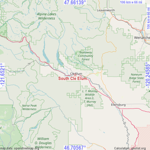 South Cle Elum on map