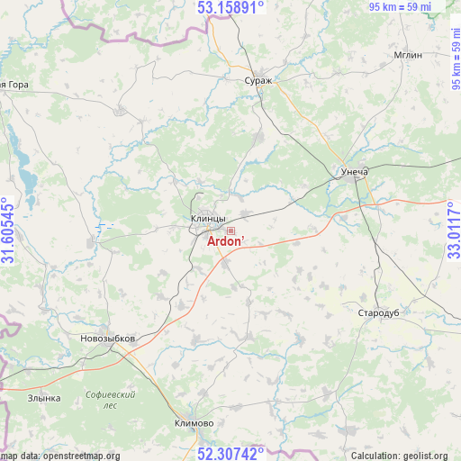Ardon’ on map
