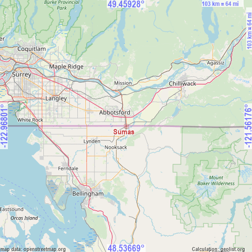 Sumas on map