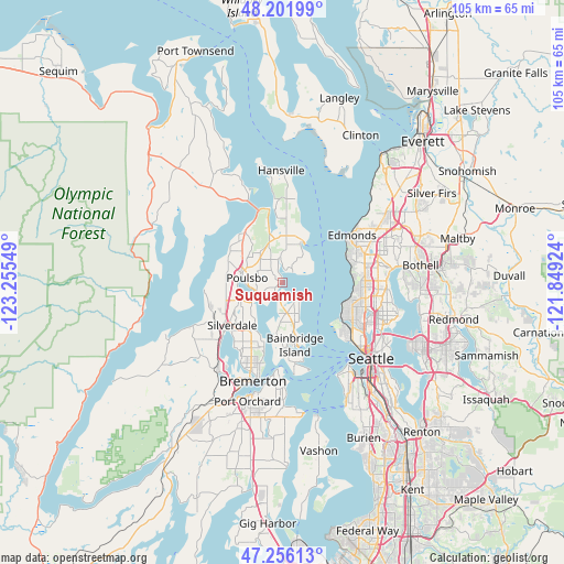 Suquamish on map