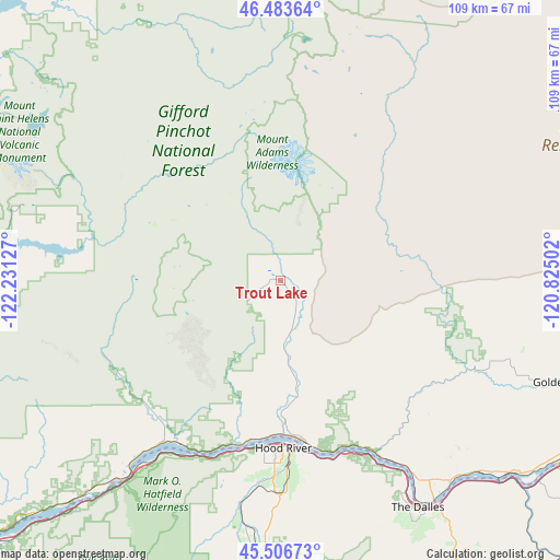 Trout Lake on map