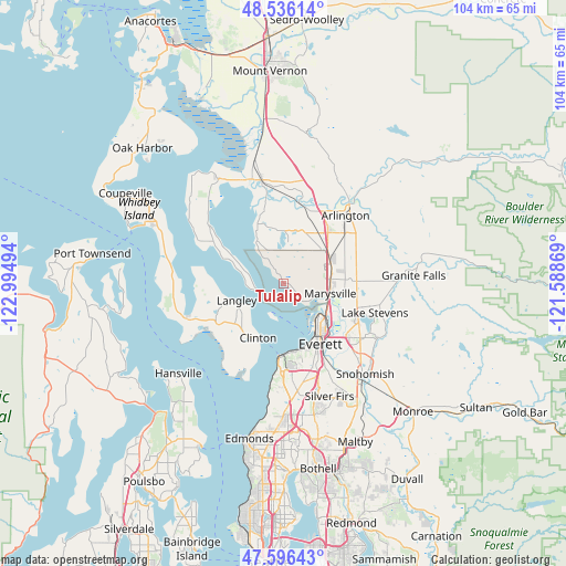 Tulalip on map