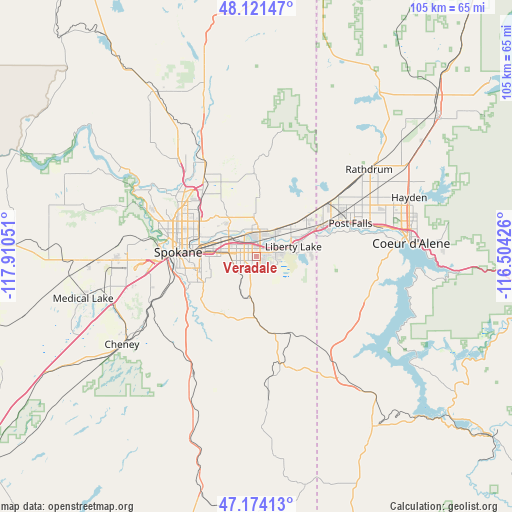 Veradale on map