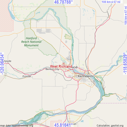 West Richland on map