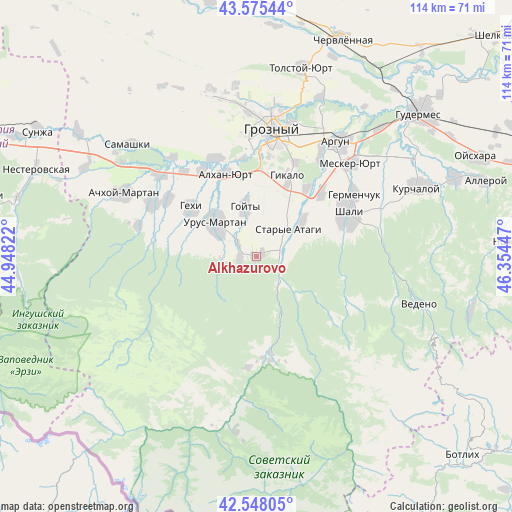 Alkhazurovo on map