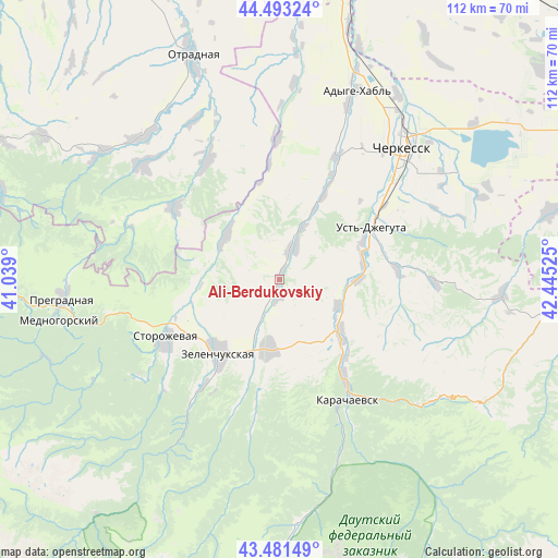 Ali-Berdukovskiy on map