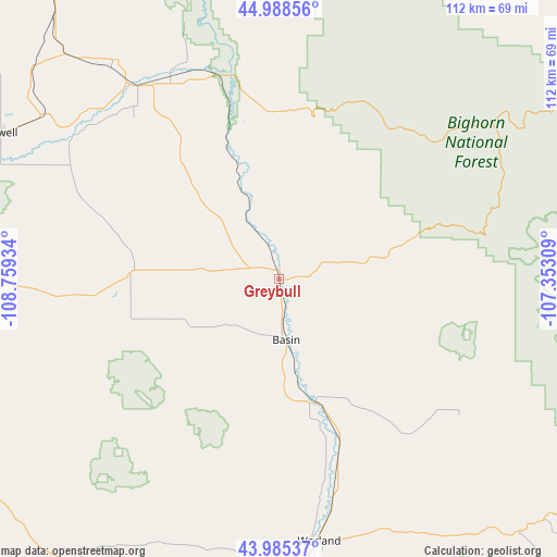 Greybull on map