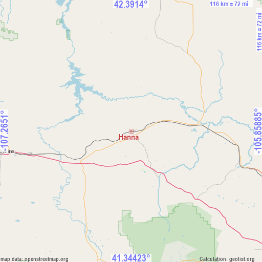 Hanna on map