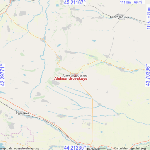 Aleksandrovskoye on map