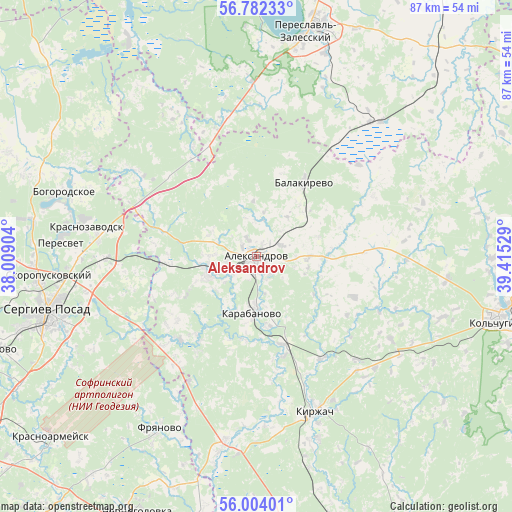 Aleksandrov on map