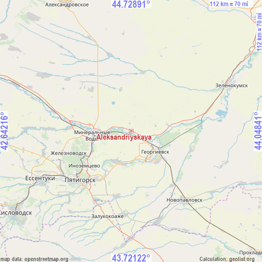 Aleksandriyskaya on map