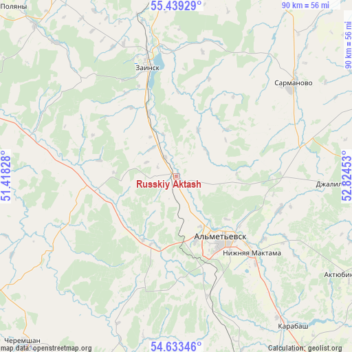 Russkiy Aktash on map