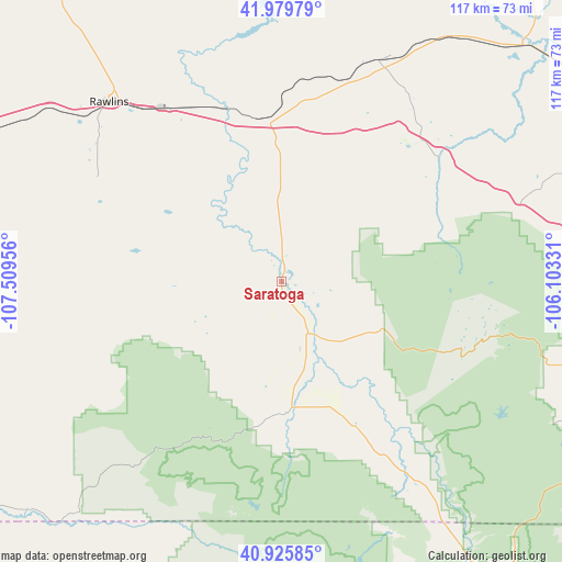 Saratoga on map