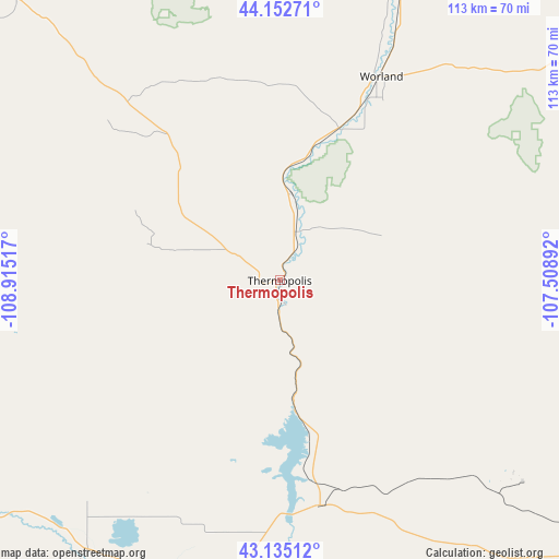 Thermopolis on map