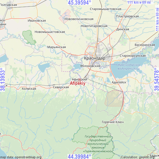 Afipskiy on map