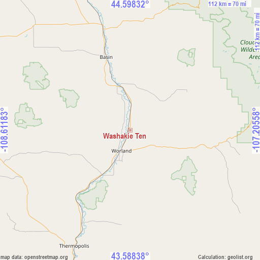 Washakie Ten on map