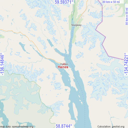 Haines on map