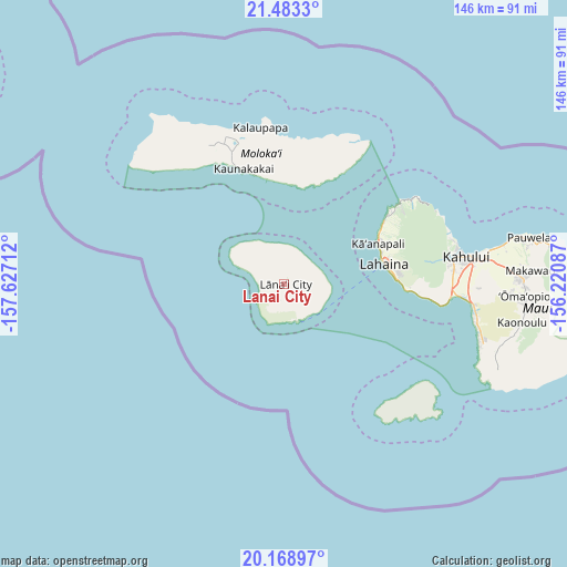 Lanai City on map