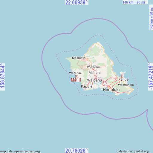 Mā‘ili on map