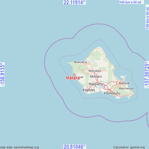 Mākaha on map