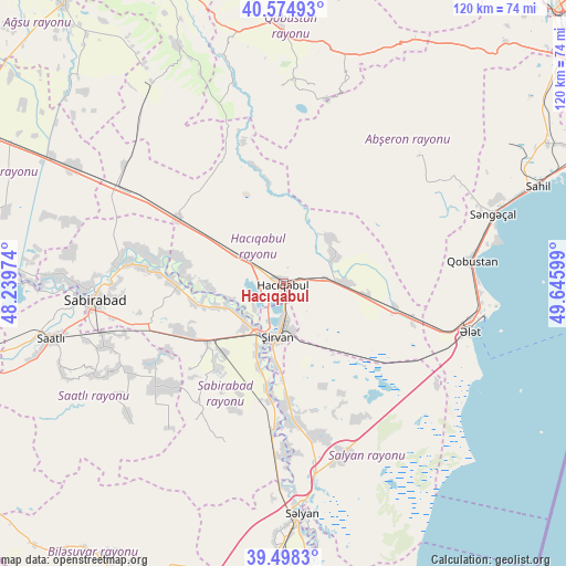 Hacıqabul on map
