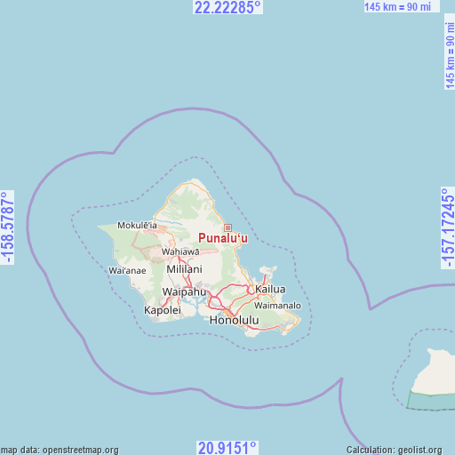 Punalu‘u on map