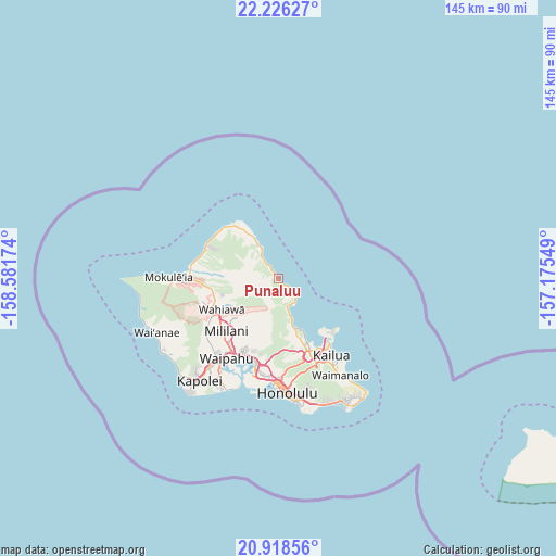 Punaluu on map