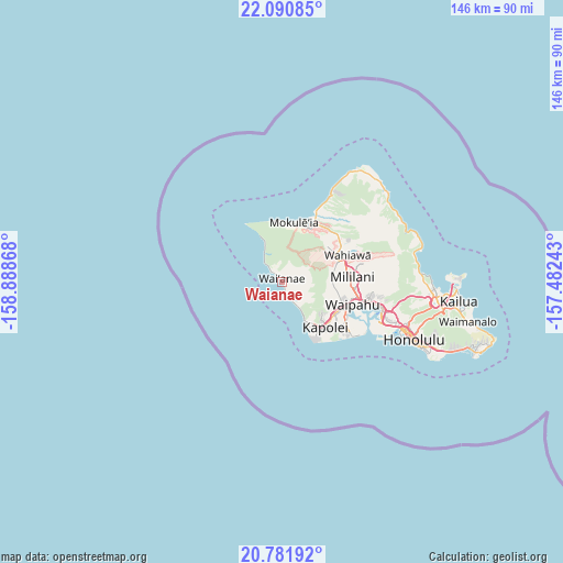 Waianae on map