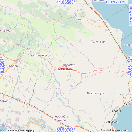 Qobustan on map