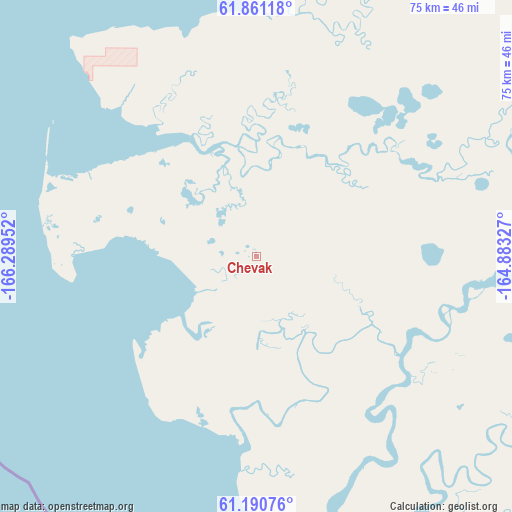 Chevak on map