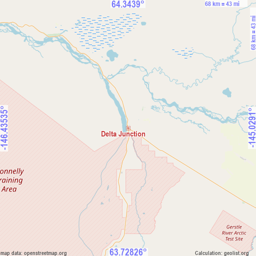 Delta Junction on map