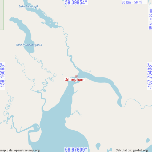 Dillingham on map