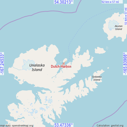 Dutch Harbor on map