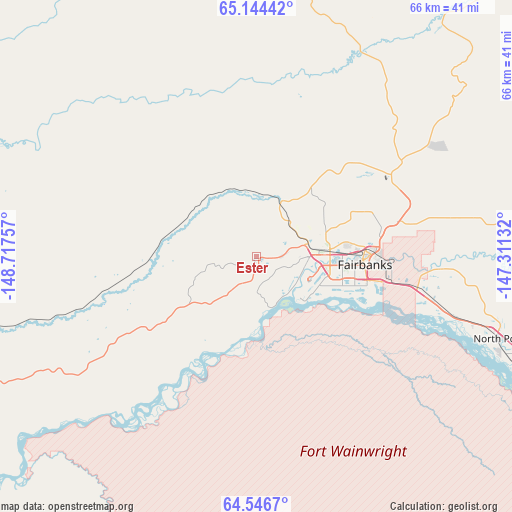 Ester on map