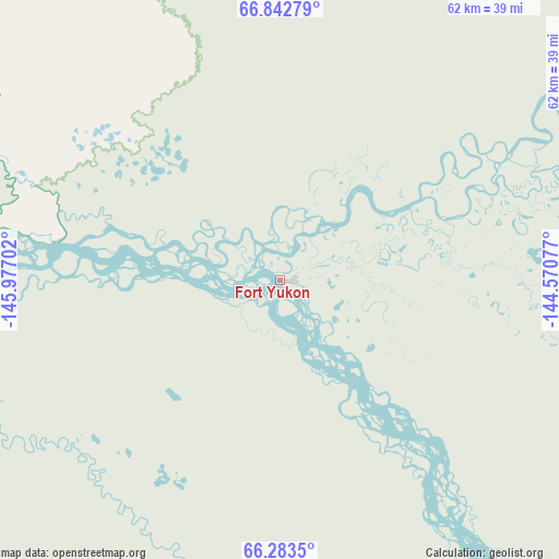 Fort Yukon on map