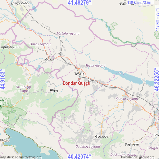 Dondar Quşçu on map