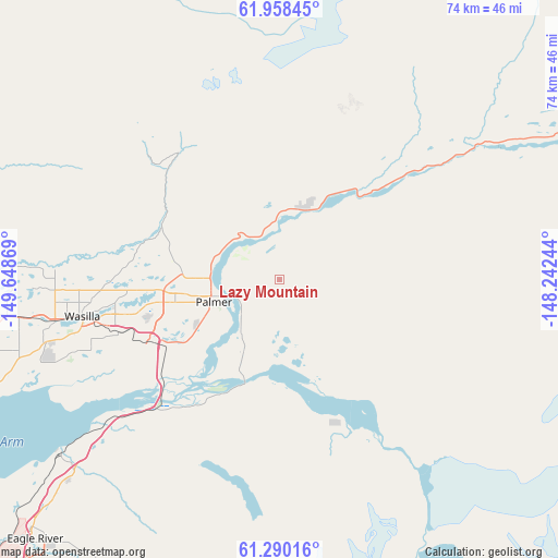 Lazy Mountain on map