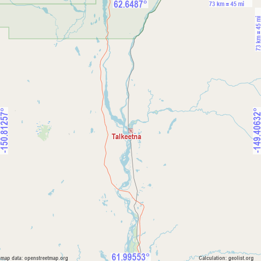 Talkeetna on map